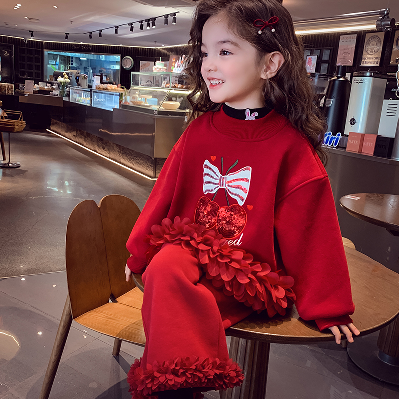 【一颗樱桃】加绒卫衣+休闲裤