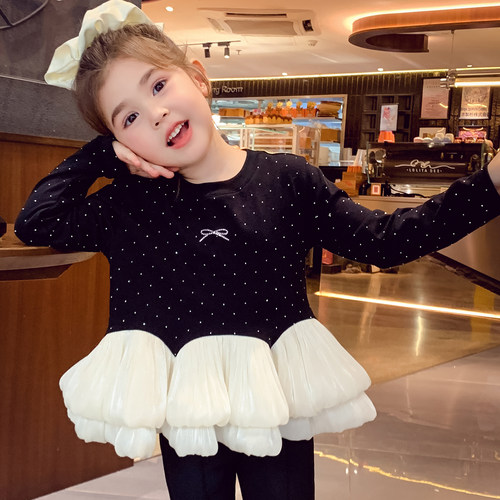 【布丁啵啵】芭蕾风波点花苞上衣