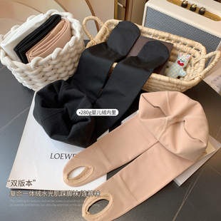 踩脚袜小女孩一体绒保暖裤 女童连裤 儿童百搭修身 2025新款 袜秋冬装