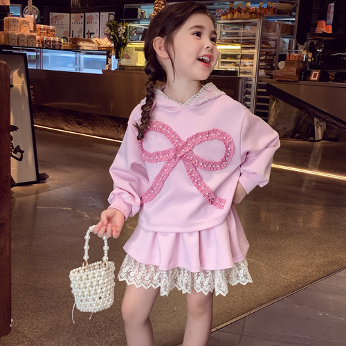 【元气爱豆】蝴蝶结连帽卫衣短裙