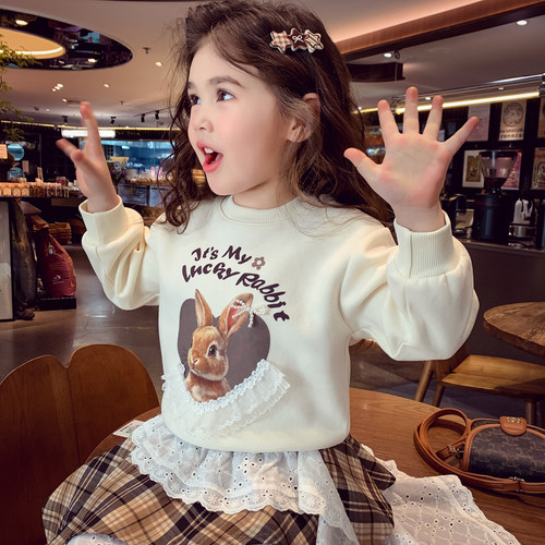 【小兔叽乖乖】美式印花卫衣