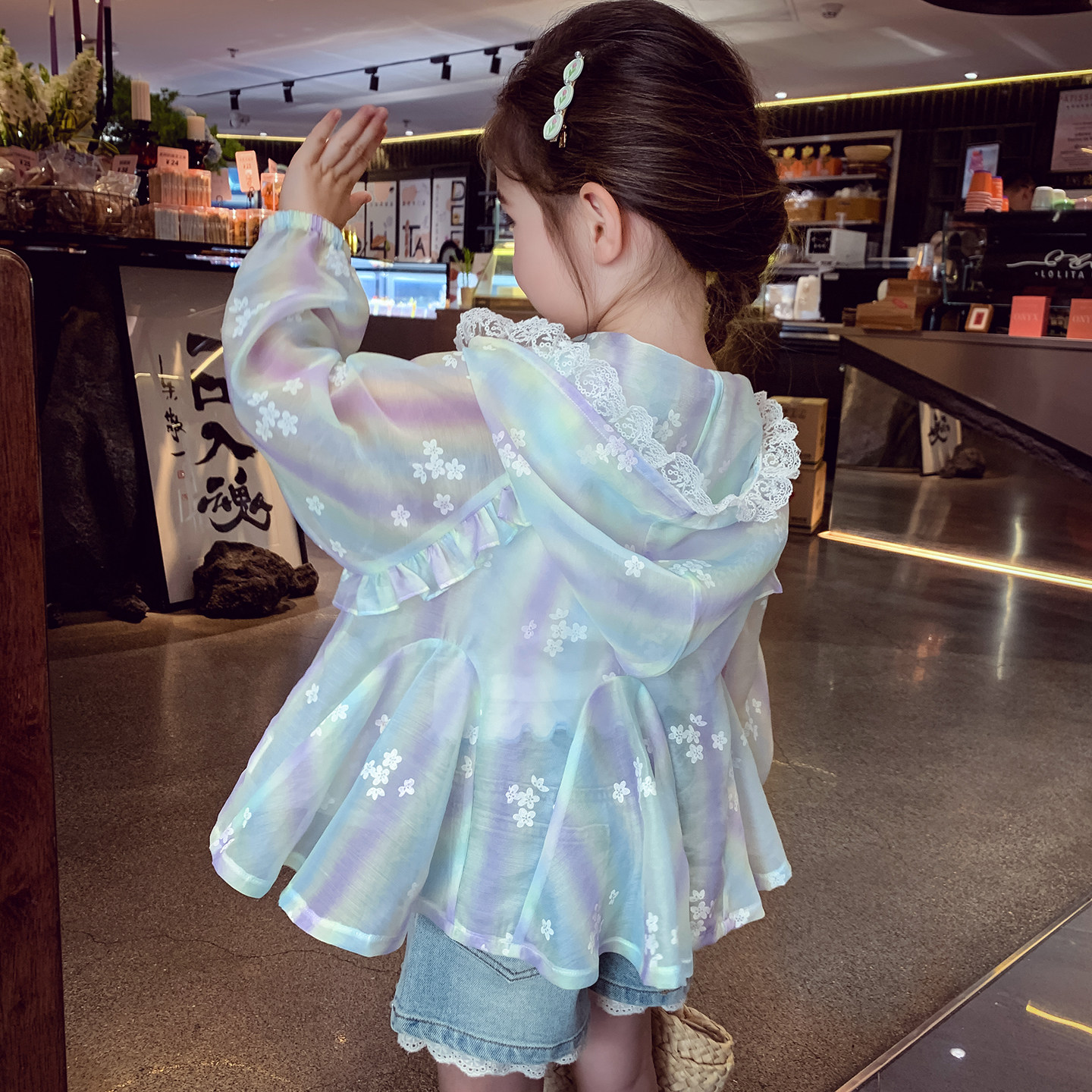 女童防晒衣洋气儿童夏季户外薄款防晒衫外套2026新款女孩宽松上衣