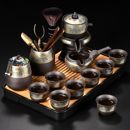 茶具套装家用2025新款客厅喝茶中式懒人自动泡茶神器茶壶紫砂茶杯