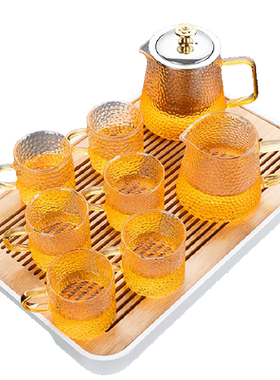 耐热加厚玻璃小套装茶具