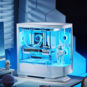 骨伽星舰FV270海景房机箱手办旋转台曲面玻璃支持360水冷EATX主板