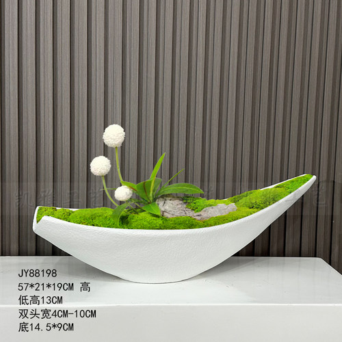 树脂桌面艺术花盆摆件玄关办公桌