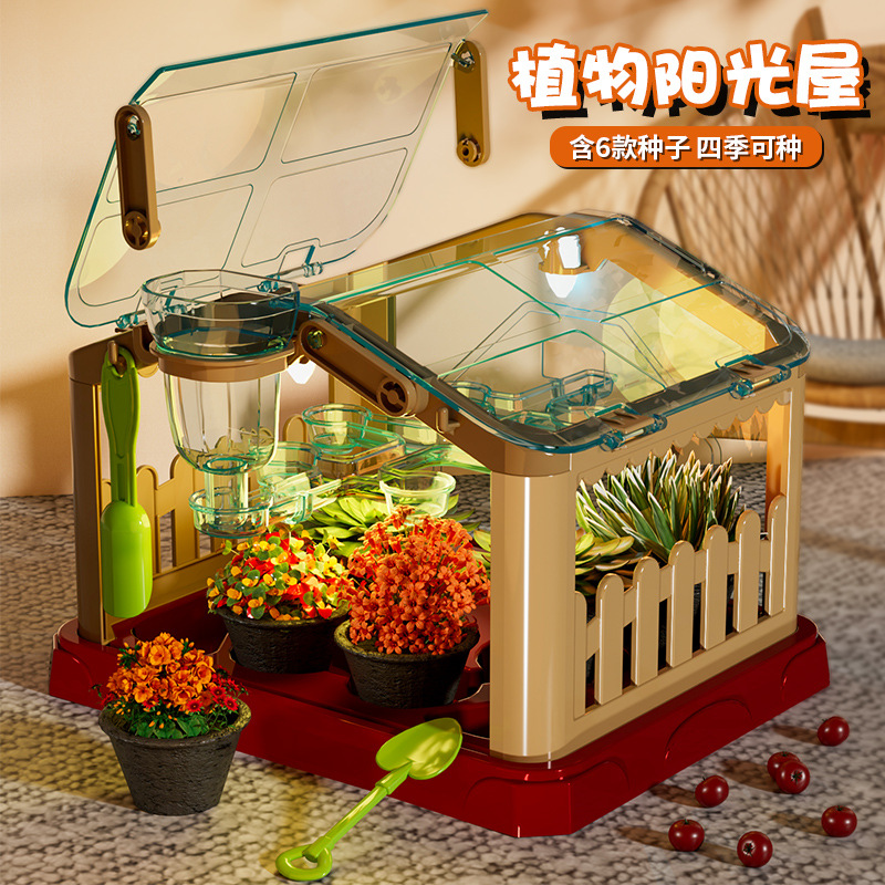 儿童阳光房种植花房种菜植物生长观察玩具科学实验幼儿园活动角