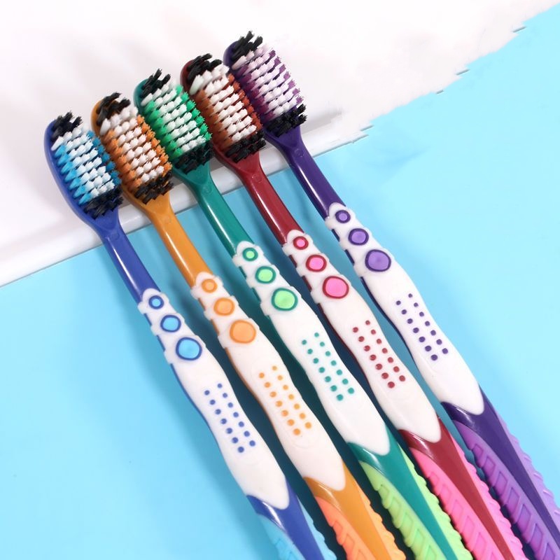 男士专用中硬毛牙刷中性中毛牙刷超硬耐用家用家庭装大人成人高档