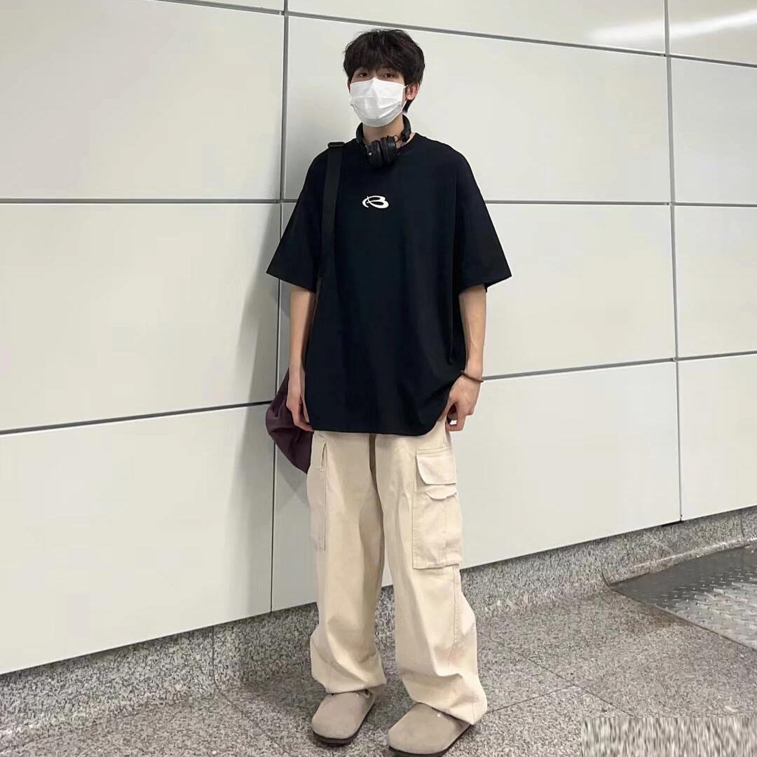 衣服男2025新款爆款休闲套装男生短袖t恤夏装搭配一整套搭配男裤