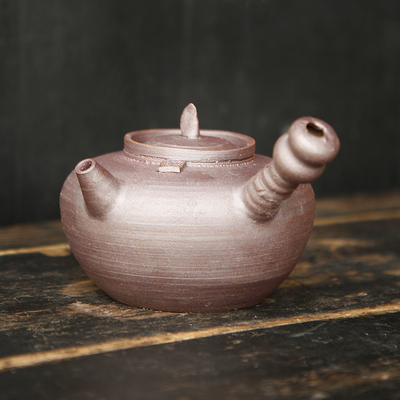 大林手拉横把煮水陶泥陈韵堂砂铫