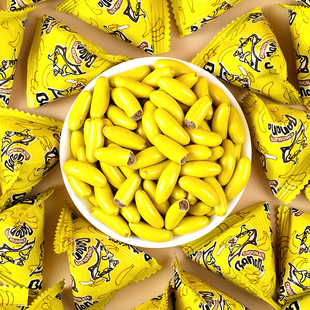 香蕉型巧克力豆脆皮巧克力糖果网红办公室小零食喜糖年货休闲食品