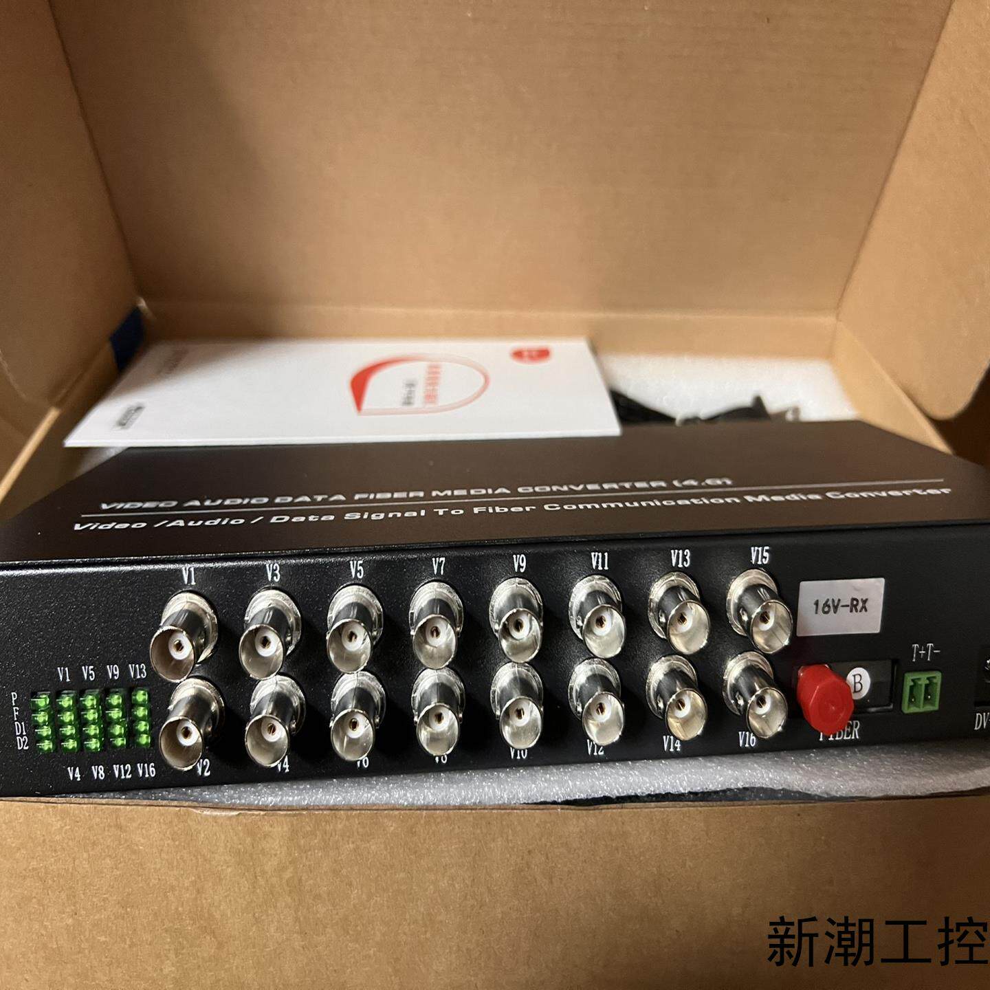 桌面式16路纯视频光端机单模单纤16视频光端机FC口20KM议价商品