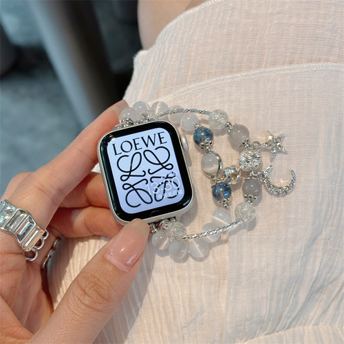 iwatchS8手表带适用水晶新款S10苹果手表带串珠applewatch表带S9