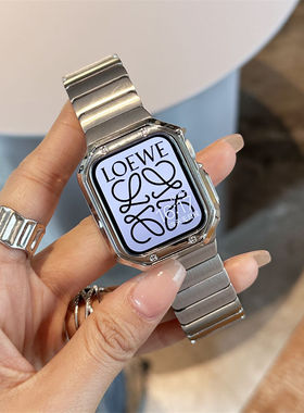 金属applewatch表带S8适用S10苹果手表带女iwatch表带S9调节表带