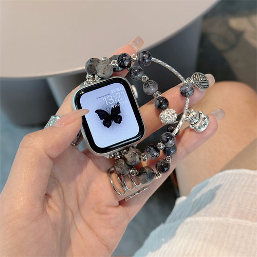 国风applewatch8表带适用iwatch手表带S10苹果手表表带S9串珠高级