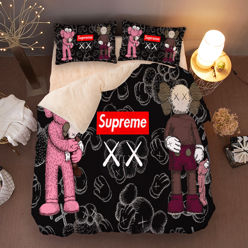 潮牌加绒三件套芝麻街kaws