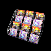透明吧唧谷子展示架明星动漫周边阶梯式 置物架色纸卡片徽章置物架
