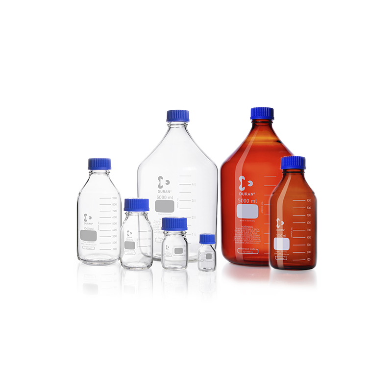 德国进口schott肖特试剂瓶Duran杜兰 螺口蓝盖瓶透明透明丝口蓝盖试剂瓶耐高温