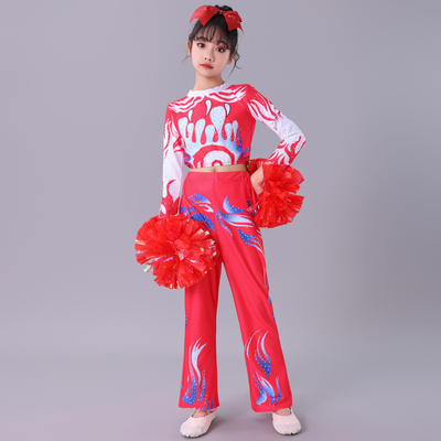 儿童有氧健美操比赛服团体健身操套装学生啦啦队竞技比赛表演服装