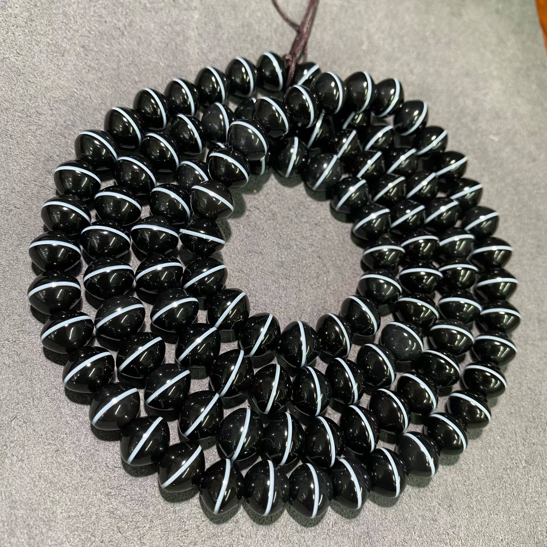 天然 老矿 黑白 飞碟 药师 佛珠 10mm,饰品/流行首饰/时尚饰品新,黑曜石,淘宝优惠券,粉丝福利购,淘宝优惠卷