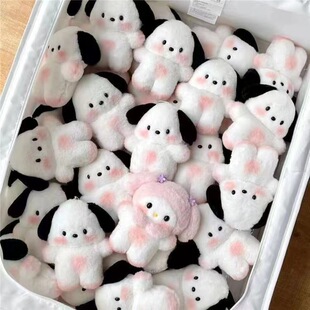 可爱帕恰狗公仔少女心毛绒包包挂件diy变装创意玩偶背包书包挂饰