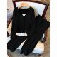 胖mm休闲气质显瘦套装 时尚 女 两件套大码 慵懒连帽假两件上衣阔腿裤