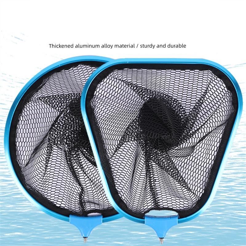 铝合金抄网头防挂钩30-45cm速干捞鱼网兜三角形圆形网头野钓黑坑