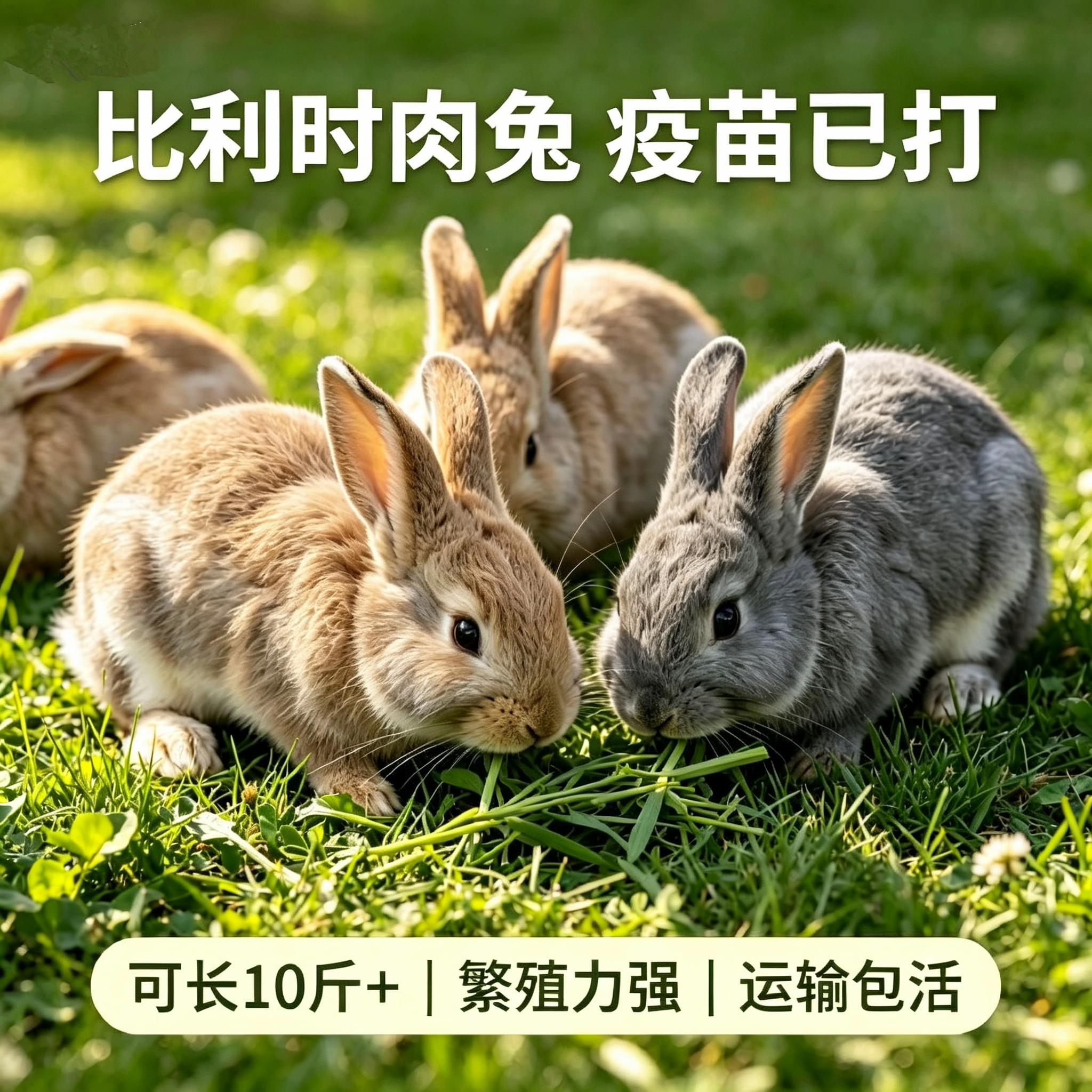 比利时兔子活物肉兔大型幼兔苗