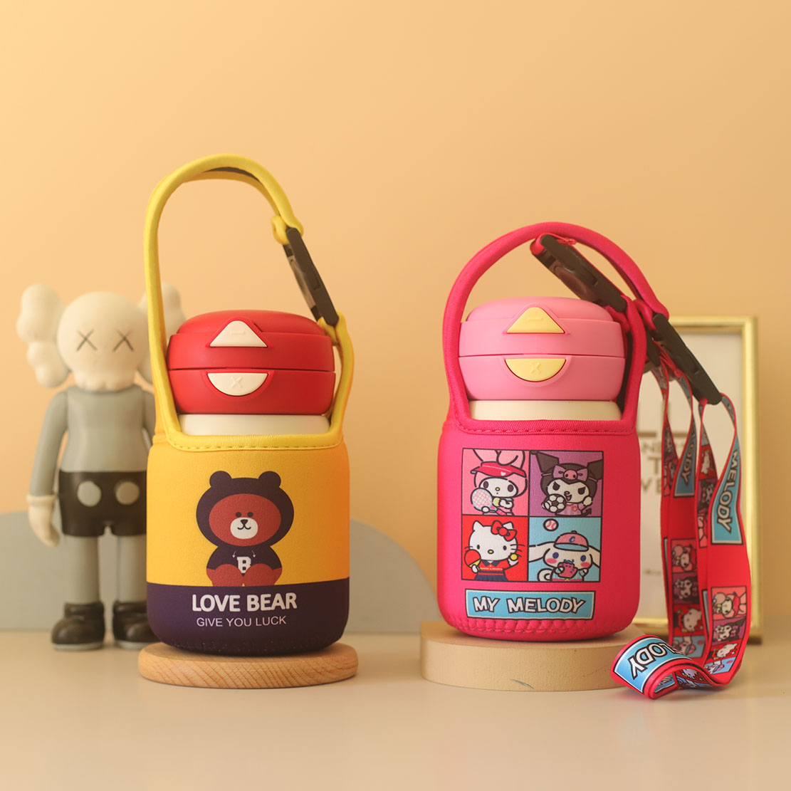 卡通手提斜挎小容量杯套