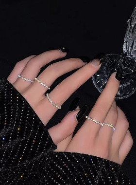 韩版不掉色小众设计光面戒指