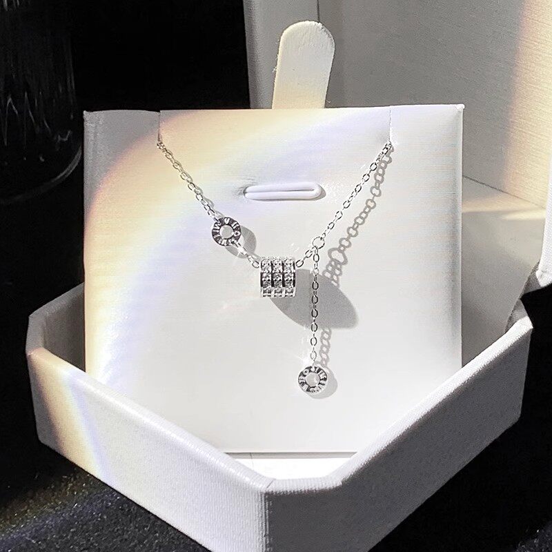 足银正品999纯银流苏小蛮腰项链女2025新款轻奢小众高级感锁骨链