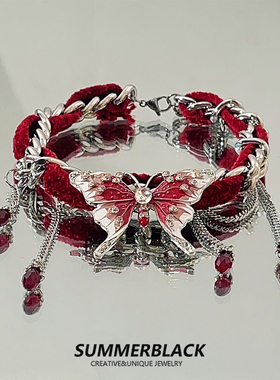 甜酷choker夸张个性项链红丝绒