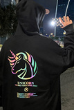 ！港风七彩反光卫衣男大码连帽宽松夜光上衣外套WY202P45，男装卫衣，电商B220