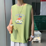 版权已注册夏季新款背心男士休闲无袖港风宽松印花T恤坎肩X05P20，男装背心/马甲，电商B220