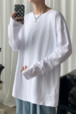 大货！纯棉20新款秋季纯色长袖T恤男女士打底衫体恤B220-TX01P20，男装T恤，电商B220