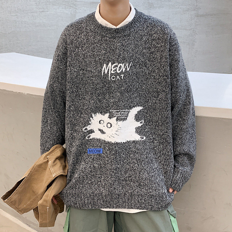 ！秋季加厚品质毛衣男日系大码针织衫港风学生上衣M208P45,男装针织衫/毛衣,电商B220