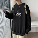 ！秋冬港风宽松大码印花圆领卫衣长袖潮流学生上衣WY110P25，男装卫衣，电商B220