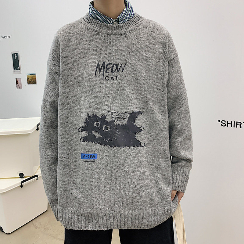 ！秋冬加厚品质毛衣男日系大码针织衫百搭学生上衣M208P45,男装针织衫/毛衣,电商B220