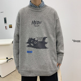 ！秋冬加厚品质毛衣男日系大码针织衫百搭学生上衣M208P45，男装针织衫/毛衣，电商B220