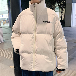 ！冬季加厚立领棉衣男简约保暖棉服字母刺绣外套Y222P115图片