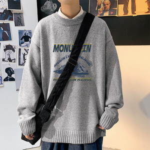 ！秋冬季复古男士加厚毛衣潮流学生百搭针织衫M216P45控68图片
