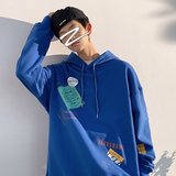 2023秋冬季韩版港风连帽卫衣男宽松青少年休闲外套WY303P40控58，男装卫衣，电商B220