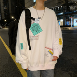 ！点击6.8%秋季男士圆领卫衣港风长袖宽松上衣WY106P30控48，男装卫衣，电商B220