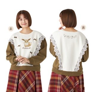 口袋妖怪 Eevee Collection 伊布家族系列 伊布图案 卫衣