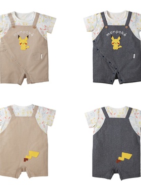monpoke 口袋妖怪 母婴系列 皮卡丘 婴幼儿 夏季 背带裤连体衣