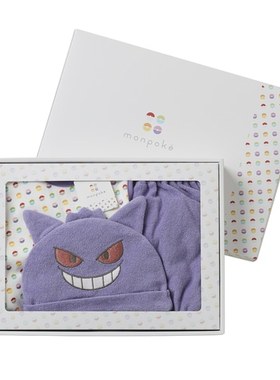 预售 monpoke 精灵宝可梦 耿鬼 婴幼儿 帽子 围裙 短款 礼盒套装