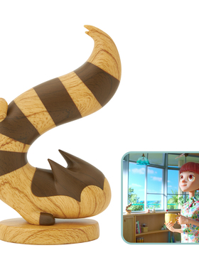 口袋妖怪PC中心 Concierge联名 大尾立 木雕家居摆件