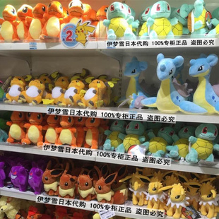 日本正版口袋妖怪PC中心原创系列伊布/乘龙/皮皮/卡蒂狗毛绒
