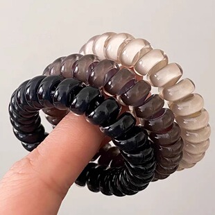 新款 果冻儿童成人头绳不伤发电话线发绳马尾弹力耐用女好看手工