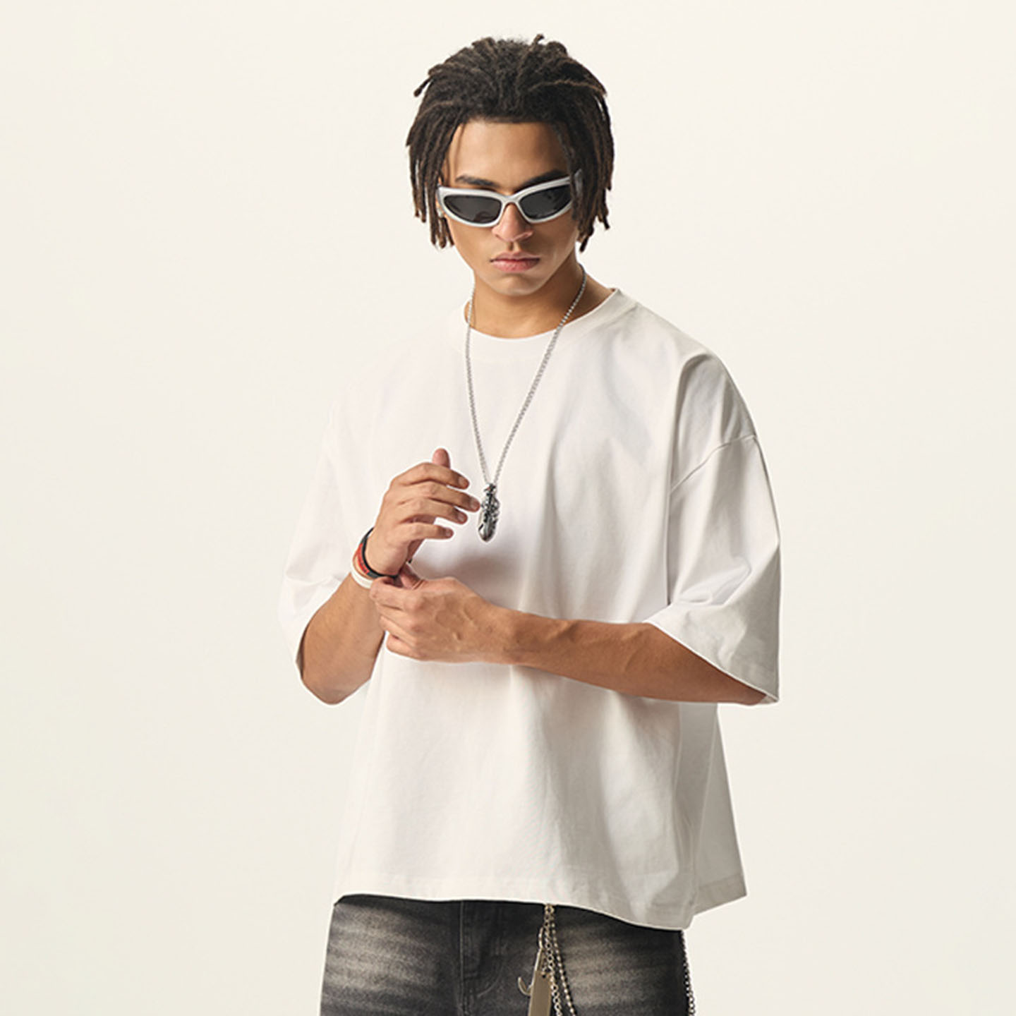 RS男装Boxy方块版型情侣短袖T恤